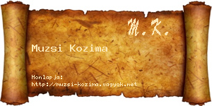 Muzsi Kozima névjegykártya